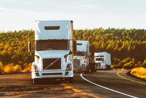 freight trucks shipping across the country